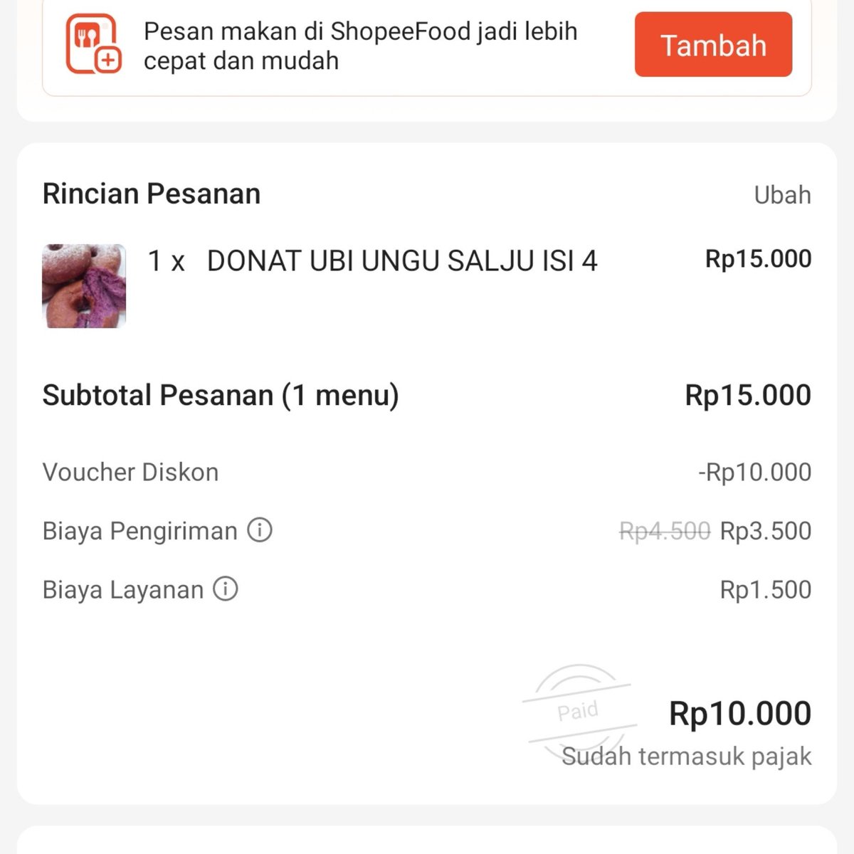 mininiminimimi's tweet photo. rejeki orang sakit yg berat bgt mau jalan keluar beli makan🥹🫶 https://t.co/ie72F6ULMj