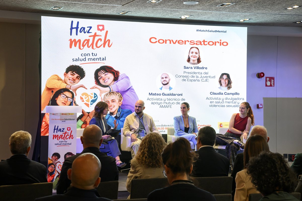 consaludmental's tweet photo. 📷El viernes 9 de octubre conmemoramos, gracias a @MSocialGob y @Fundacion_ONCE, el #DíaMundialdelaSaludMental #MatchSaludMental

Acto presidido por Su Majestad la Reina @CasaReal y presentado por @MacarenaBerlin1 

Fotos de @AlvaroMin 

🤳🏾Para saber más👉🏾 https://t.co/BiSOghev3S https://t.co/PaTptQ7jd8