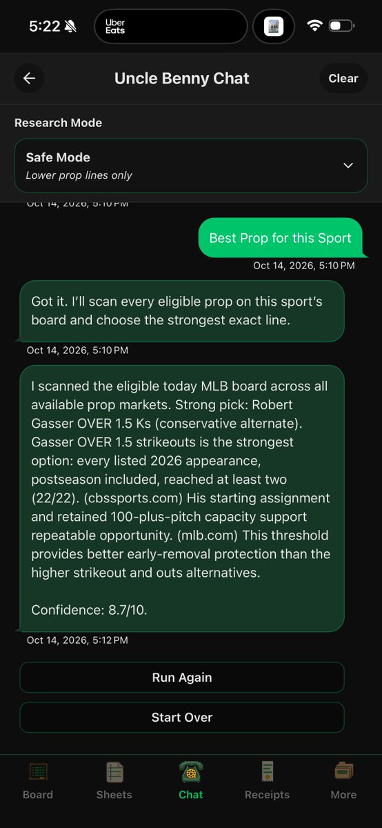 unclebennypicks's tweet photo. 3 for 3 power play CASHED β
$35 paid $84 π°
β
Rickie Collins O19.5 rush yds β 25
β
Jonathan Stafford Jr. O4.5 recs β 5
β
Robert Gasser O1.5 Ks β 3
Every leg came straight out of Uncle Benny's research. Receipts attached π
#PrizePicks #CFB #MLB #GamblingX #FreeSlip https://t.co/fPDCmsPPhb