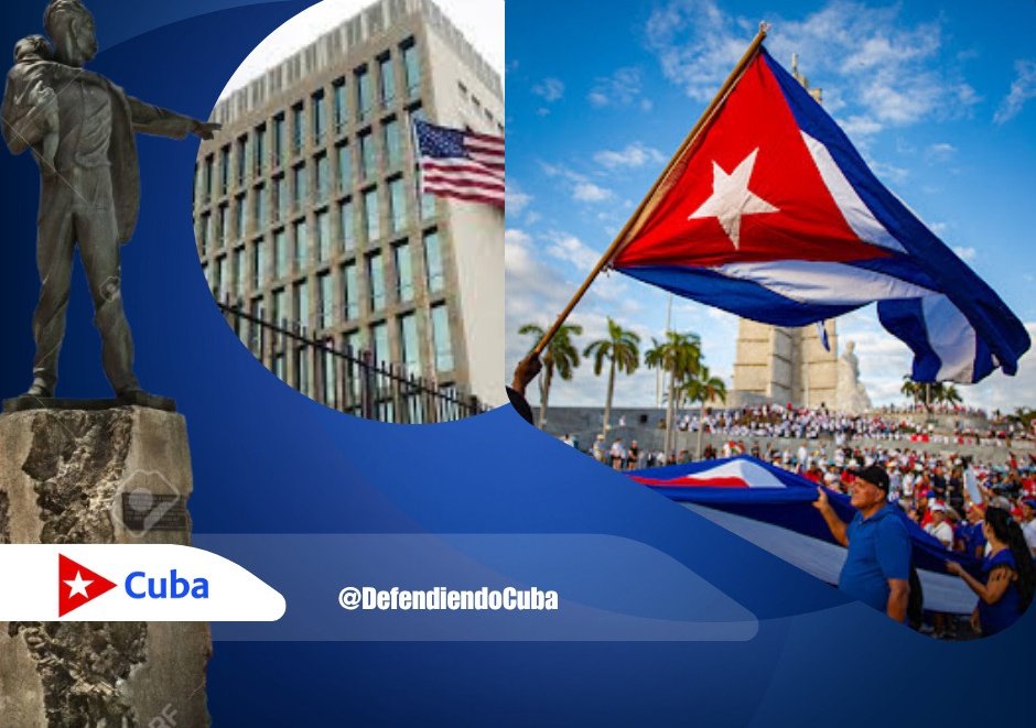 DefendiendoCuba's tweet photo. Hoy cuando el caos del odio irracional se siembra, con el retorno criminal de las guerras, de la destrucción y la muerte, cuando la cara feroz del imperio se muestra sin máscaras, en su inevitable decadencia,  #Cuba Vence‼️

#CubaNoEsUnaAmenaza, el bloqueo sí‼️
#DefendiendoCuba🇨🇺 https://t.co/30WHUKgV2L