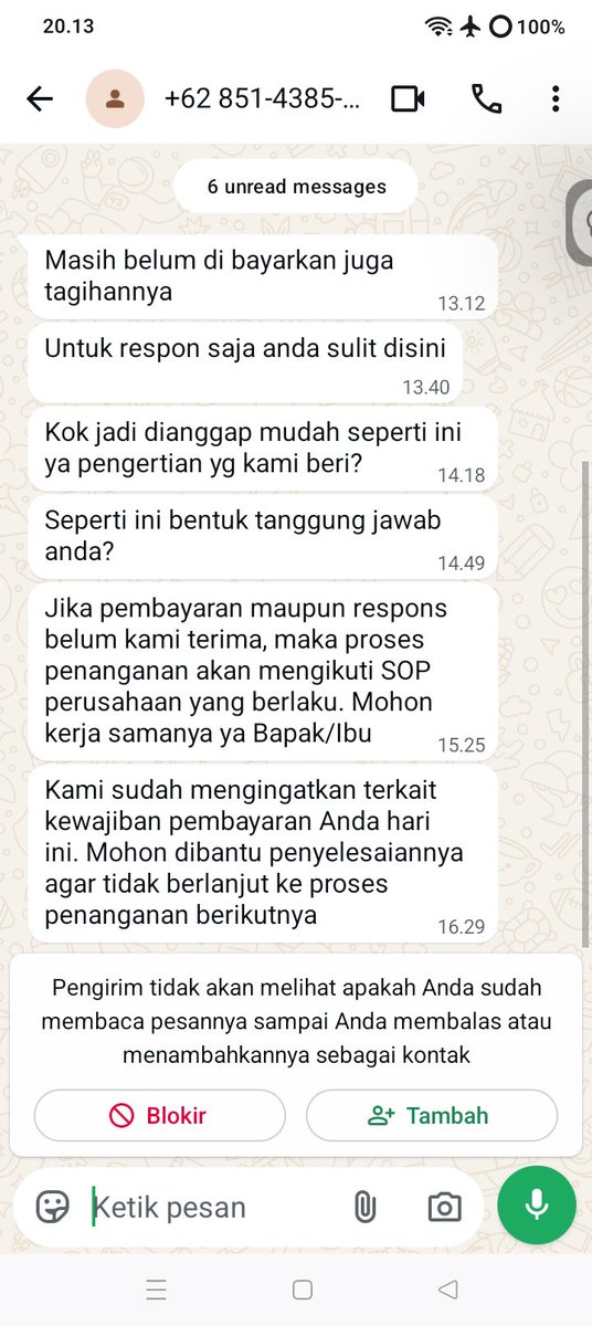 sainazzila's tweet photo. halo #wargadebtfree aku butuh sharing adpund, ini gimana ya temen temen. aku ketrigger banget, baru buka wa malem ternyata udah di spam #pejuangdebtfree #debtfree https://t.co/7gkfZnZ1R6