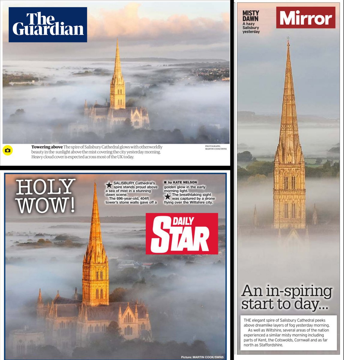 DeanMurraySWNS's tweet photo. Gone decadent with the Boast Post ™️ today – a gallery, so the shows aren’t squished up. You can even see bylines!

Andy Rouse’s black leopard &amp; cubs, British Army’s underground field hospitals, Martin Cook’s Salisbury Cathedral belters &amp; a Picasso sculpture in a £2.5m art sale. https://t.co/T0icNrUvHm