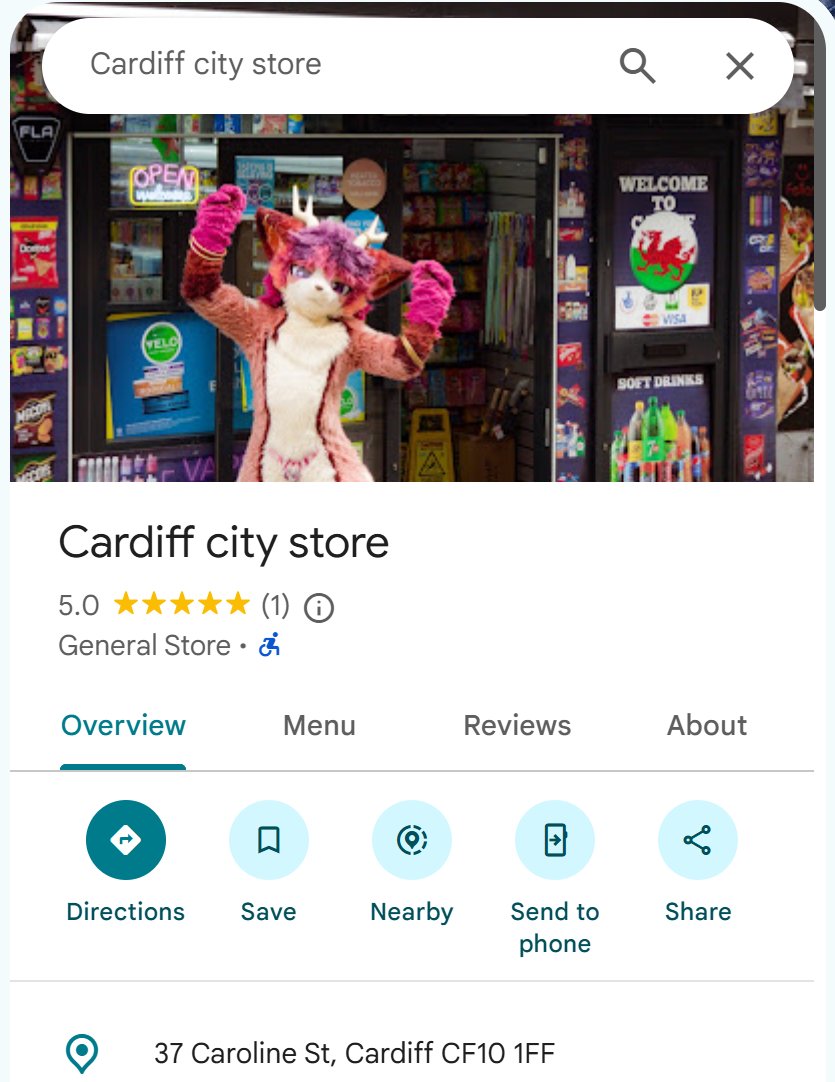 dogwithhooves's tweet photo. I've accidentally become the face of this cornershop in Cardiff https://t.co/r67uiTpt5C
