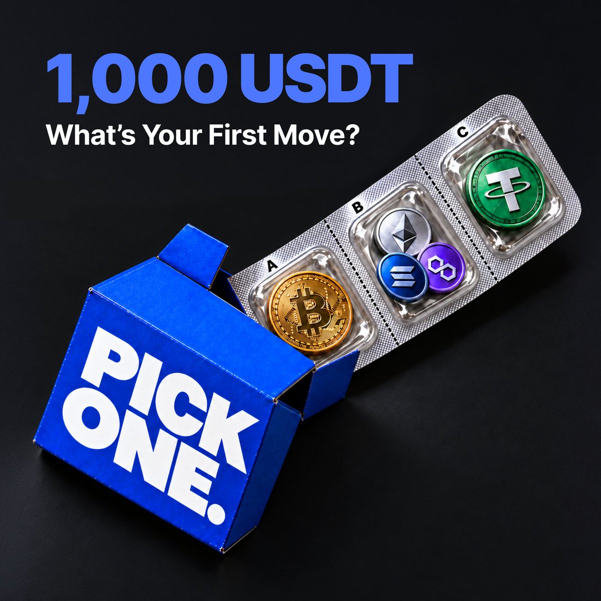 BiconomyCom's tweet photo. You just received 1,000 USDT. 💰

What's your first move? 👀

🟠 Buy $BTC
🚀 Go all in on altcoins
💵 Hold USDT

Only ONE choice. 👇 https://t.co/1uI5oZB714
