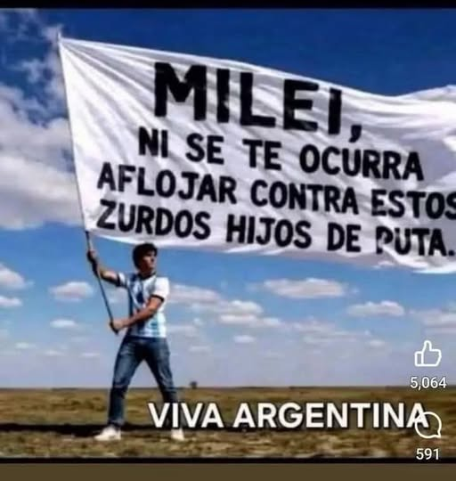 XxiJusticia's tweet photo. Milei no afloja nunca, este es el camino correcto https://t.co/pR2S0IeMeP