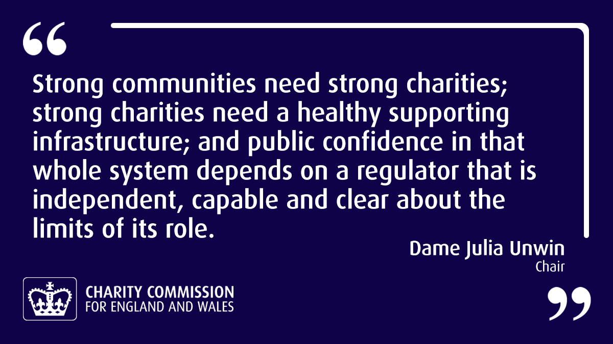 ChtyCommission's tweet photo. Today at our Annual Public Meeting, our Chair spoke about charities’ role in building strong communities, why vital sector infrastructure must be supported, and why an independent Commission is essential to upholding public trust. 

Full speech: https://t.co/h1TMZyDSc2 

#CCAPM https://t.co/nSUvGSyKel