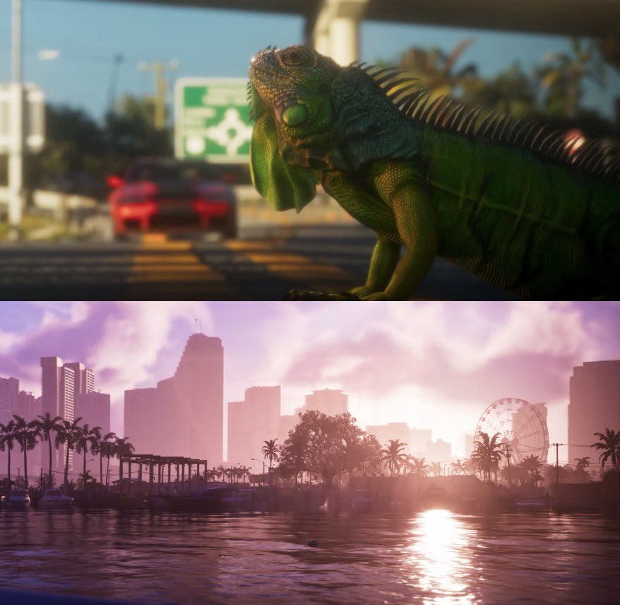 DiscussingFilm's tweet photo. The new GTA 6 trailer was captured entirely in-game from a PS5. https://t.co/X6N5d27F1U