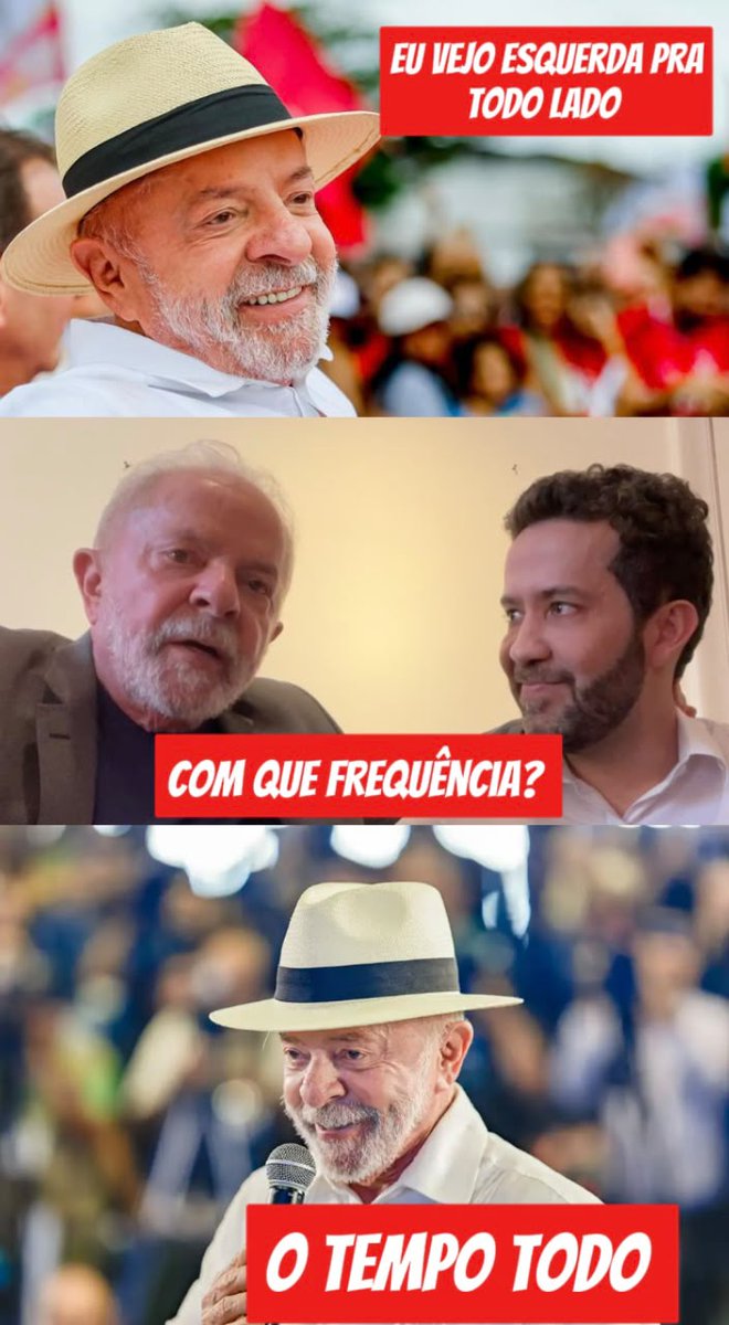 _janoninho's tweet photo. Eu vejo esquerda pra todo lado…
Com que frequência?
O TEMPO TODO❤️🇧🇷

Unidos pela reeleição do Presidente Lula
Esquerda segue esquerda
 Vamos juntos! 💪

SIGAM: https://t.co/1NlYYZvy6t
#esquerdasegueesquerda https://t.co/hK4si7uHiV