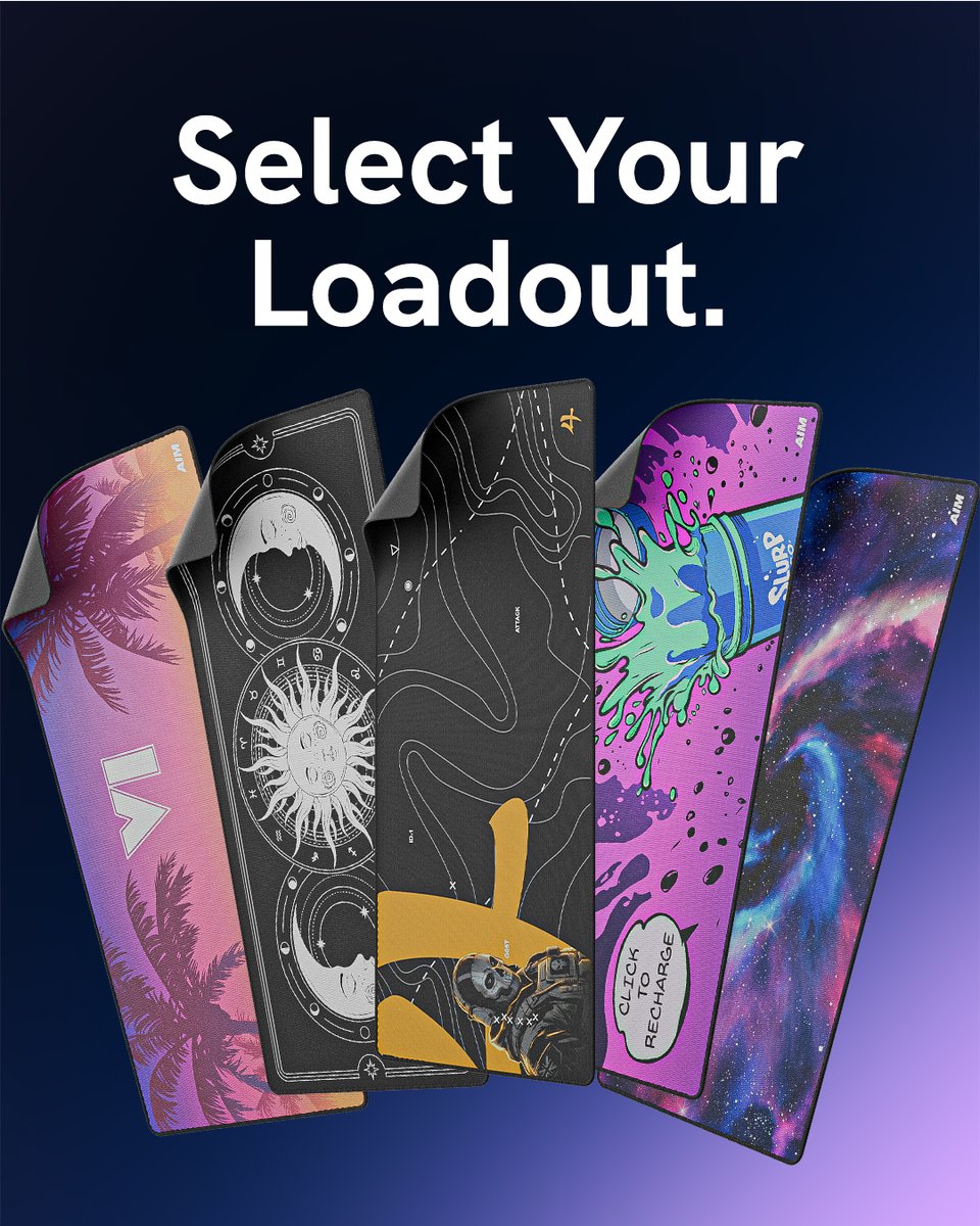 AimControllerss's tweet photo. Build your loadout from the desk up. 👀🔥

Bold designs. Six-Star Fabric. A no-slip base.

Our AIM desk mats bring it all together. Which one’s going in your setup? https://t.co/KuqUHTrRiQ