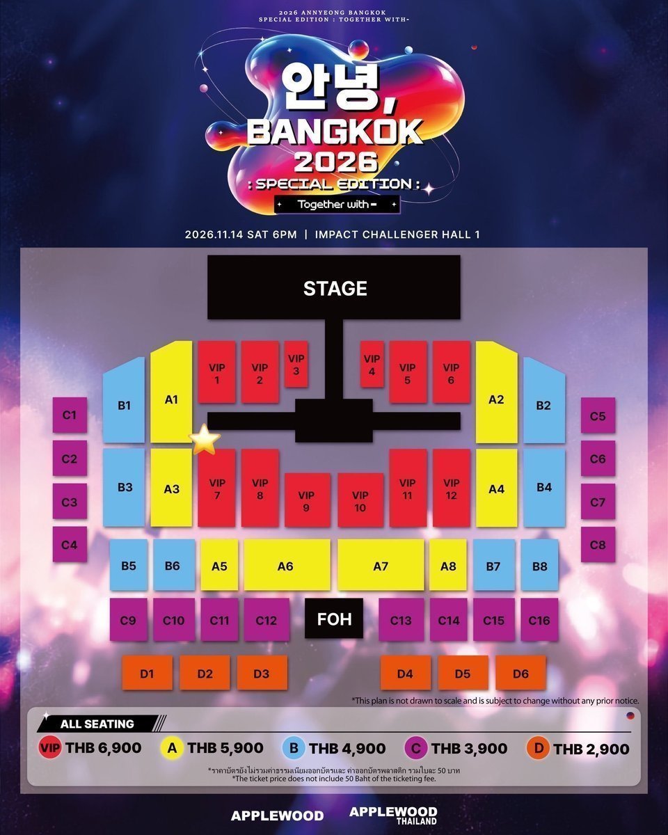 skipah0's tweet photo. #WTS 

ANNYEONG IN BANGKOK 

✅ Zone VIP 10 row B
✅ Zone A5 row B 

Seated together 
ที่นั่งใกล้สเตจฝั่งขวา

Both local and global fans ok 

#ANNYEONG_BANGKOK https://t.co/6f66jWQwNo