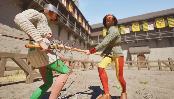 RowanLMZ's tweet photo. Rowan's Game (Not) Recs - Half Sword 

- Weird control, you swing weapon with mouse drag 
- Janky camera and physics, weapon or even character model often stuck on each other

3/10 honestly just frustrating to play this game at times, you can try demo 1st if you want
#game #nope