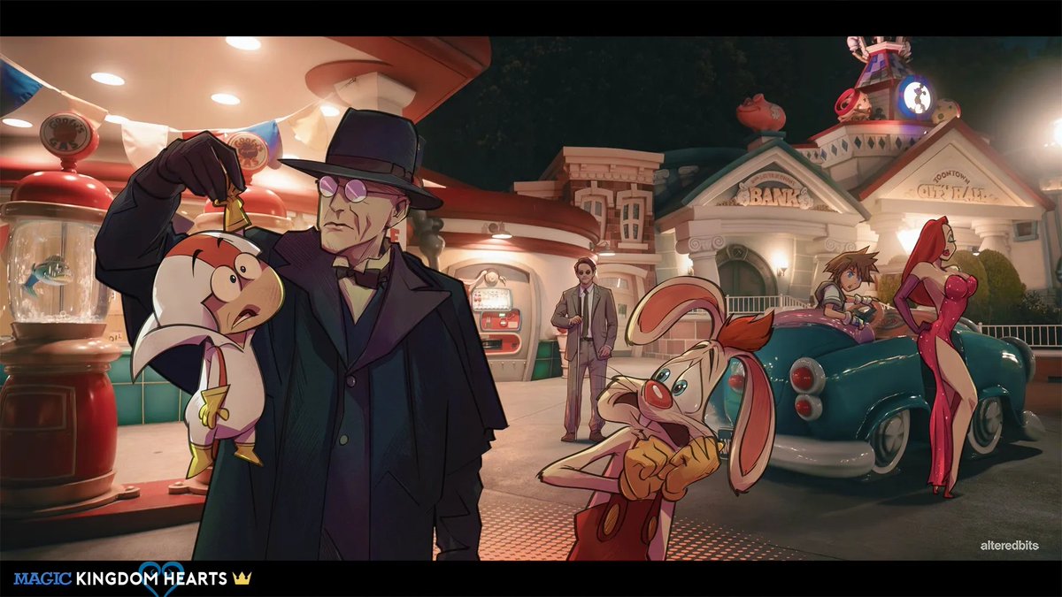 AlteredBits's tweet photo. Toontown has strict rules against Daredeviling... 
~Judge Doom

#kingdomhearts #rogerrabbit https://t.co/Le3RiOmA38