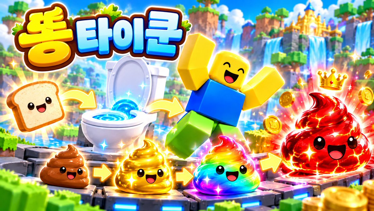 pokeca_meyo's tweet photo. 로블록스 게임을 하나 오픈했습니다!

밥을먹고 똥을싸서 돈을벌고.. 반복해서 다양한 똥을 수집하는 게임인데요!

한번씩 플레이해주시면 감사합니다..! 

알티해주신분 5분 추첨해서 뿌링클 기프티콘 드릴게요!! 

https://t.co/ESqwwIh3ir

#RT이벤트 #RT이벤 https://t.co/bYgLcPPfnu