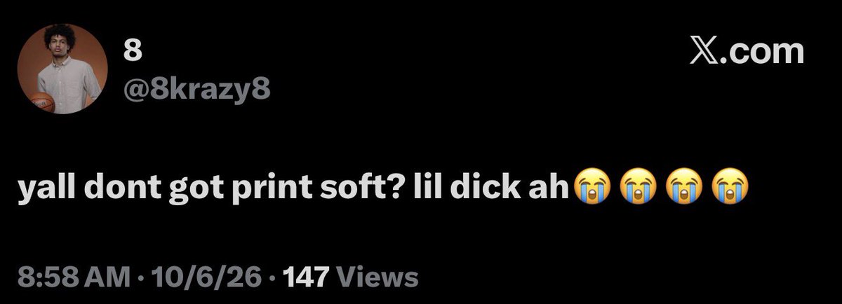 _Laylowjay's tweet photo. @8krazy8 @AlmightyXXX1 @MOFR25 You be print checking like women too? 🤣 nigga I’m ending this back and forth lol https://t.co/mRhzKftKFi