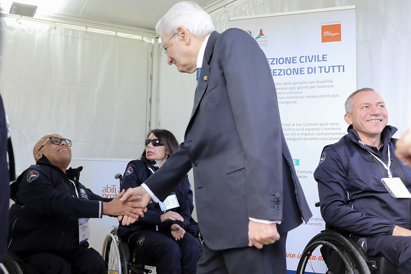 DPCgov's tweet photo. Stamattina il Presidente della Repubblica è venuto a farci visita al villaggio di protezione civile a Villa Borghese. Una bellissima mattinata!
#settimanadiPC https://t.co/668sactScC