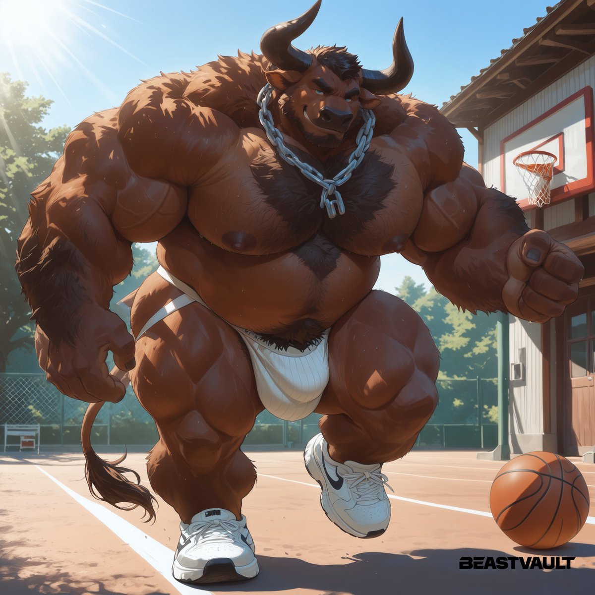 _BeastVault's tweet photo. 🐂💪 "Come on, boys! You can do better than that!" 🔥

This bull coach is putting his students through a tough training session today. No excuses, no shortcuts... just hard work and plenty of sweat! 😏🔥

https://t.co/PJxmxszkDZ

#Bull #Coach #FurryArt #AIArt #Anthro https://t.co/QKqmQxvjmr