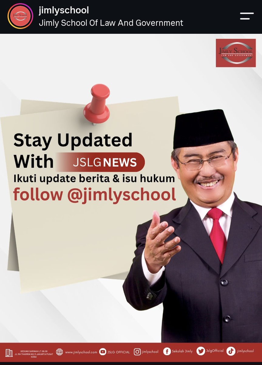 JslgOfficial's tweet photo. Bagaimana pendapat kalian terhadap hal ini? Tulis pendapat kalian dikolom komentar dan nantikan berita hukum terupdate hanya di JSLG News.
#JSLGNews #KPK #OTTBNPB #KorupsiBencana #UUTipikor #ConflictOfInterest #HukumPidana #GoodGovernance #JimlySchool https://t.co/S5gZdbd2c1