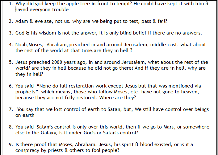 S_Subaiah's tweet photo. @raj141188 @aravind From what I understand, Mark, Matthew, etc. were all humans
If your pastor says wrong things, then he not a good pastor.
Any way, please answer my 9 questions, they are very easy to answer https://t.co/0DE5HPg49j