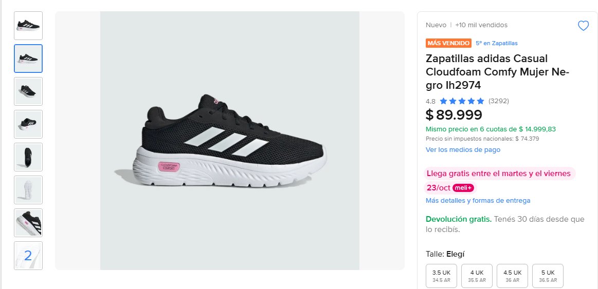 Kratosprecios's tweet photo. 👟SI SOS DE LOS QUE SIEMPRE ESTÁ MIRANDO ZAPAS, ESTAS ADIDAS TE VAN A HACER FRENAR. 
-Ahora $89.999.  
https://t.co/QhLVxVAr72
Comodidad insuperable a cada paso que das. Estas zapatillas Adidas son un regalo para tus pies. La plantilla Cloudfoam Comfort te ofrece una amortiguación ultrasuave para que disfrutes plenamente de cada aventura diaria. El exterior de malla ligera y transpirable mantiene la frescura en las jornadas más cálidas. Las emblemáticas 3 Tiras le imprimen energía deportiva a tu look.