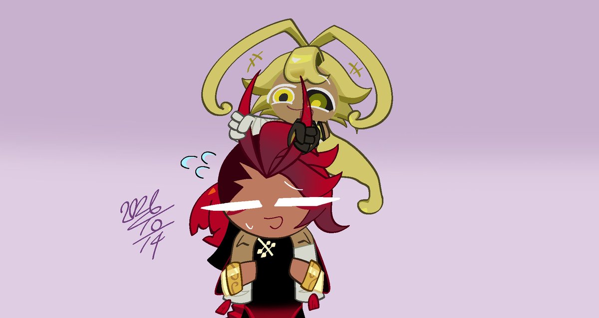 Happ722's tweet photo. 触覚？で遊ぶ2人を見てみたい
（🦞は勘弁だと思うけど）

#cookierun https://t.co/B0SVvXpGUt