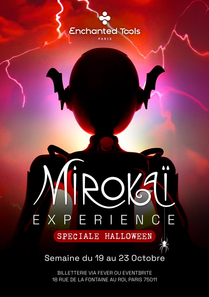 EnchantedTools's tweet photo. Du 19 au 23 octobre, la Mirokaï Experience passe en édition spéciale Halloween 🎃 Coulisses de conception, technologies, et Nyxie, un nouveau personnage qui a prévu des surprises. �� Paris (11e).

Réservez : https://t.co/c1XYxlxtNM

#robotique #Halloween https://t.co/hcvD0lDfHv