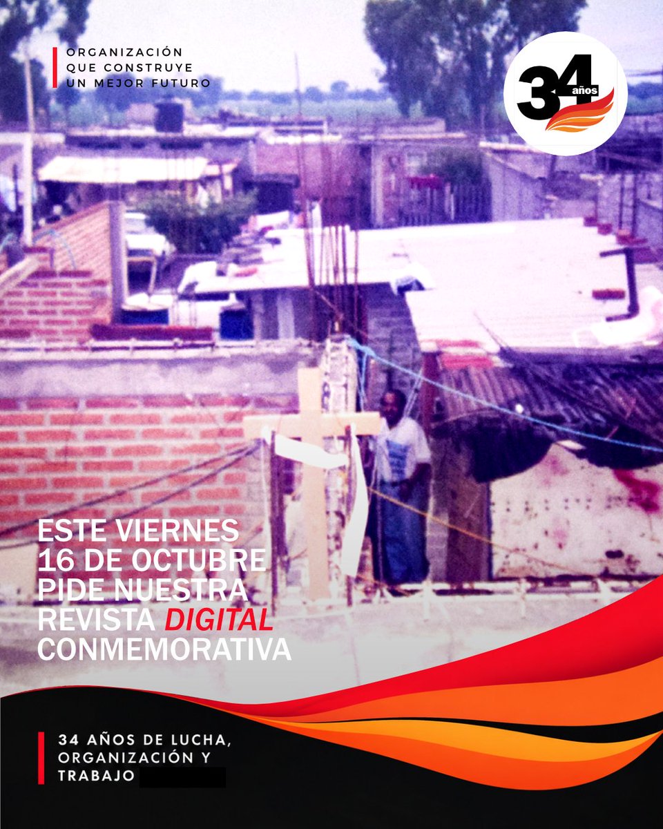 MovAntorchaTex's tweet photo. 34 años de organización en #Texcoco. Una historia que continúa y que celebraremos el sábado 21 de noviembre en la Explanada de la colonia Víctor Puebla. ¡Te esperamos! #AntorchaTexcoco #34Aniversario https://t.co/K1D6HtAImm