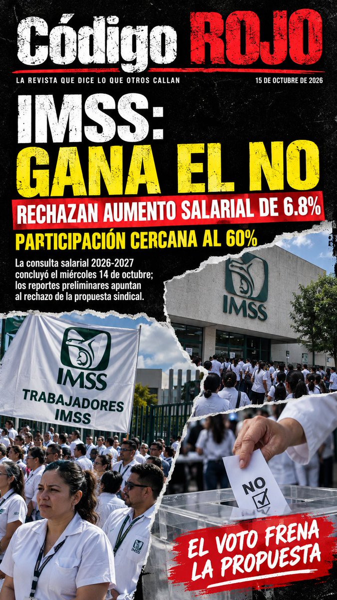 weraBMO's tweet photo. Se acabó la consulta. Y trabajadores del IMSS le dijeron al sindicato NO ACEPTAMOS.
¿QUE SIGUE? https://t.co/2iYJt5ykB3