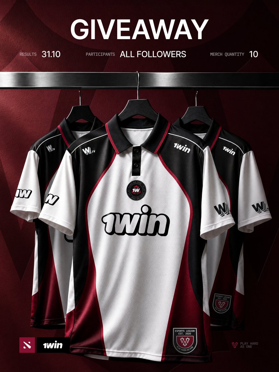 1windota2's tweet photo. We’re giving away 10 team jerseys.

To enter, follow @1windota2 and repost this post.

We’ll announce the lucky winners on October 31. https://t.co/hJpTNCdoew