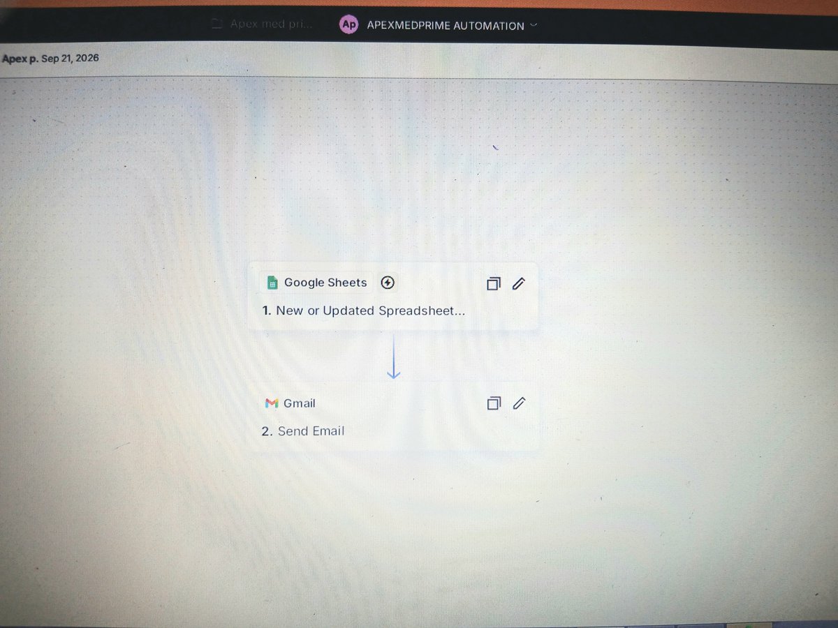 CharlesHNR_'s tweet photo. Built an automated student onboarding workflow for my enterprise, Apex Med Prime ⚡
​📝 Form submitted by student
📊 Auto-saved to database spreadsheet
📧 Student gets instant confirmation email
🔔 Admin team notified in real time
​ #BuildInPublic #Automation https://t.co/v7YOt5EfSc