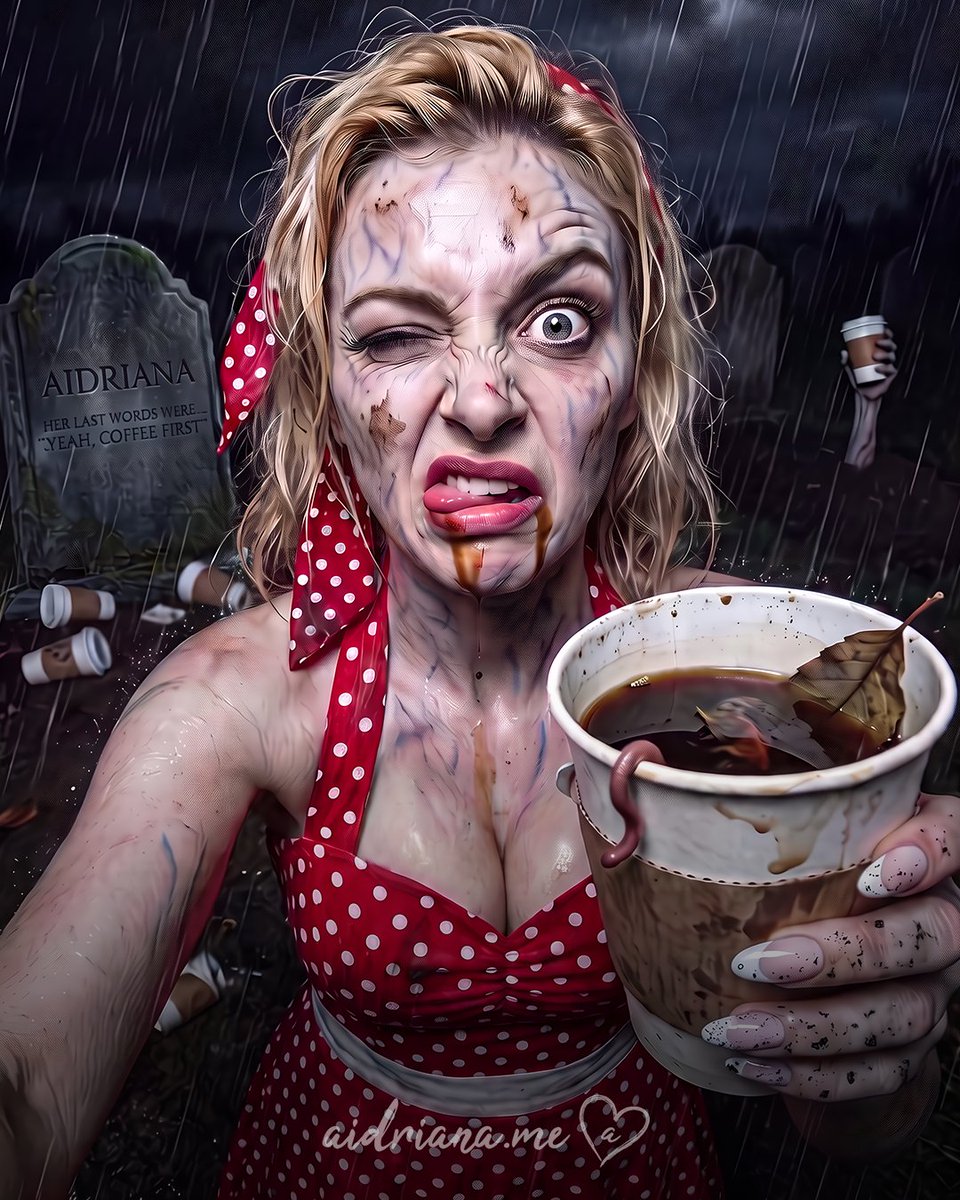 AIdriana_me's tweet photo. This is pretty much how I feel before coffee.
✨ Created with @Dzine_Offical :
https://t.co/tQqHSY4wld
#aidriana #shorts #dzineai #halloween #coffee @Dzine_Community https://t.co/lNqWsK77ZZ
