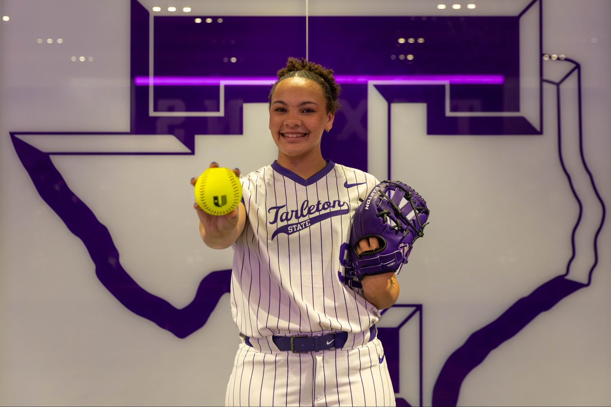 brooke_mayner's tweet photo. Bleed Purple!!
I am extremely excited and blessed to announce my commitment to Tarleton State University!! Firstly, thank you to my parents and siblings, my biggest supporters through every decision I make, and I wouldn’t be the person I am today without them! They push me daily mentally and physically, all of their sacrifices have gotten me to this position!! Secondly, I would like to thank Coach Chris, Coach Jack, Coach Brooke, and all of my coaches, you pour countless amount of hours into me, and fill me with confidence in every step I make on and off the field!! I wouldn’t be the same player I am today without you all. Lastly, I want to thank the coaches at Tarleton, Coach Phillips, Coach Cumpian, and Coach Wood! Thank you for trusting my skill and giving me an opportunity to become apart of and join the Texans Softball family and program!! Thank you Coach Cumpian, Coach Phillips, and Coach Wood!! 
@tarletonsoftball @TakeCharge_SB @ADKINSGOLD16U #committed