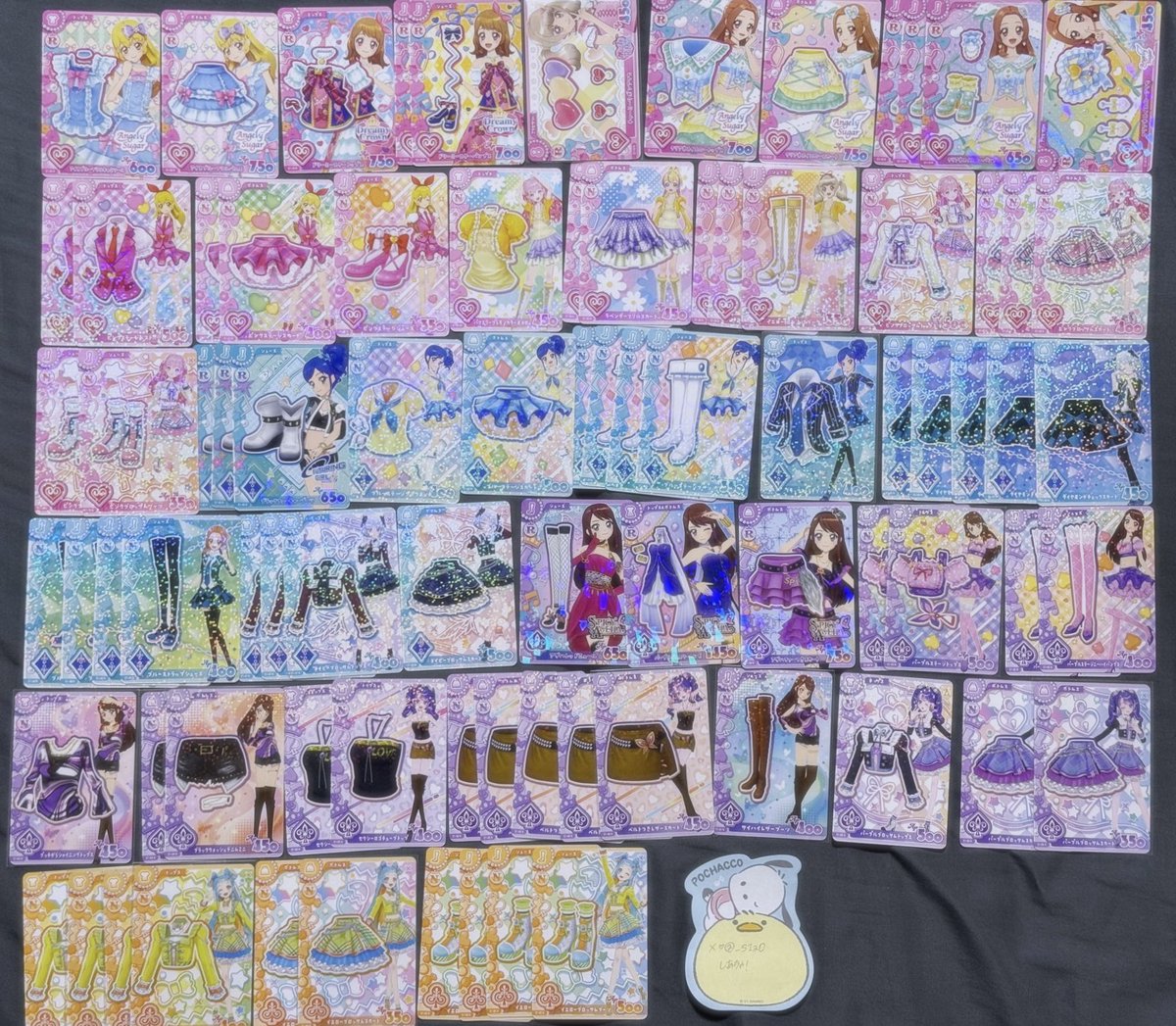 _s1a0's tweet photo. アイカツ！アンコール カード 買取

【譲】1,2枚目
【求】3枚目

ノーマル、レアはN/50円、R/70円でお譲りも可能です🍒◎
天の川コズミックスカートパラレルはパラレル同士の交換でよろしくお願いいたします🙇🏻‍♀️
写真にないですがオーロラペガサスパラレルも所持してます！
大宮、与野手渡し＞郵送📮 https://t.co/BdNeMsrSsi