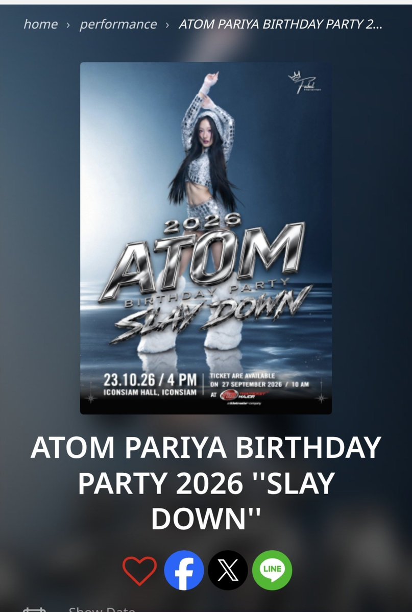 gracewo18038651's tweet photo. Atom Birthday Party event tickets update 🍑🍑🍑

Tickets available: 417 🔥🔥🔥

https://t.co/xhmmCl0Ca8 

#AtomPariya 
#AtomBirthdayParty2026 https://t.co/dFT6Bs5t2Z