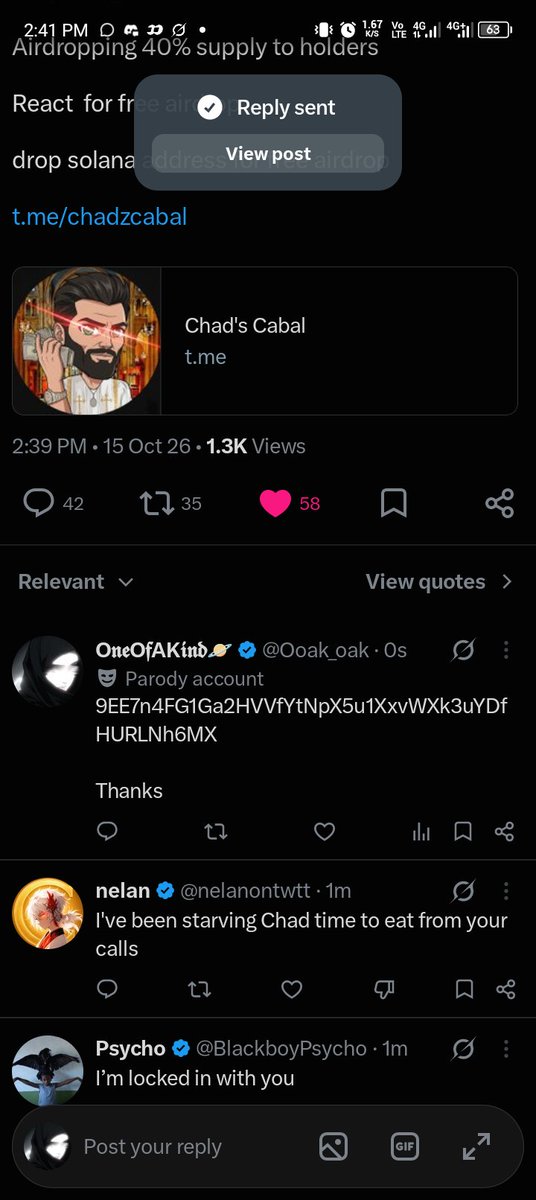 Ooak_oak's tweet photo. @demolaW3 Thanks echo

9EE7n4FG1Ga2HVVfYtNpX5u1XxvWXk3uYDfHURLNh6MX https://t.co/EJTtslHRmF