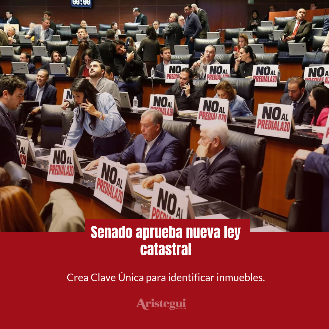 AristeguiOnline's tweet photo. Senado aprueba nueva ley catastral: los inmuebles tendrán una Clave Única de identificación.

Con 69 votos a favor y 32 en contra, los legisladores avalaron una reforma que busca modernizar y conectar los catastros y registros públicos de la propiedad en México. https://t.co/FbWvDLUyK5
