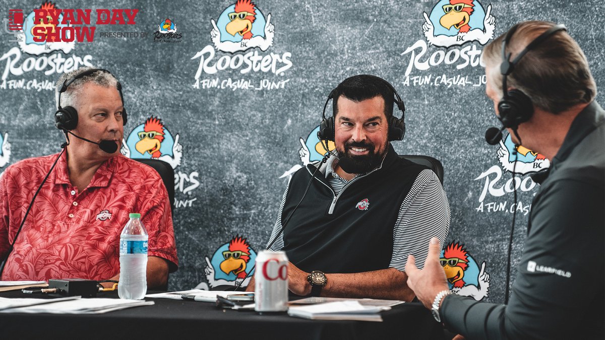 OhioStAthletics's tweet photo. 🎙 The Ryan Day Show Presented by @Roosters

📻 Noon today on @971thefan // Ohio State Buckeyes App // TuneIn                

➕: https://t.co/oMA2PfMrFw 

#GoBucks https://t.co/m4zmq9zrle