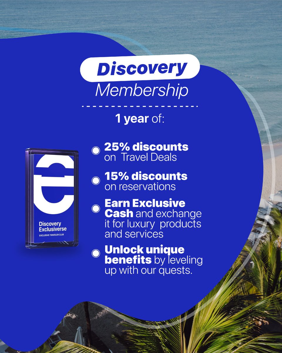 ExclusiverseXP's tweet photo. What kind of experience are you looking for? 👀

With Discovery and Gold, you can choose the level of benefits that best suits your style. 🥰

Discover all the advantages of each membership and find the one that’s right for you.

…​

¿Qué tipo de experiencia buscas? 👀

Con Discovery y Gold puedes elegir el nivel de beneficios que mejor se adapta a tu forma de disfrutar. 🥰

Descubre todas las ventajas de cada membresía y encuentra la tuya.
  
#Exclusiverse #ExclusiveBenefits #LuxuryLifestyle #PremiumExperiences #ExclusiveTravelerClub