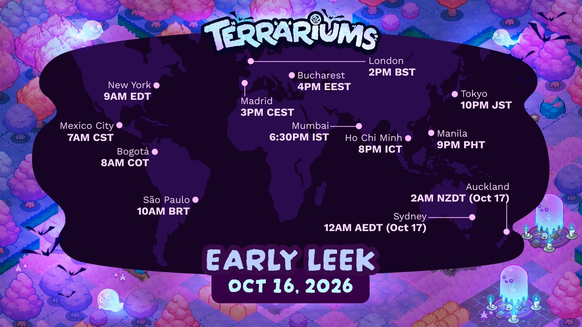 AxieInfinity's tweet photo. Tomorrow, we’re sharing more details on a limited-time boost in Terrariums for Halloween! 🎃

Your Nightmare collections are about to do even more on your land.

We’ll be sharing all the details in our Substack tomorrow, October 16, 2026, at 9 PM PHT | 9 AM EDT.

Stay tuned!