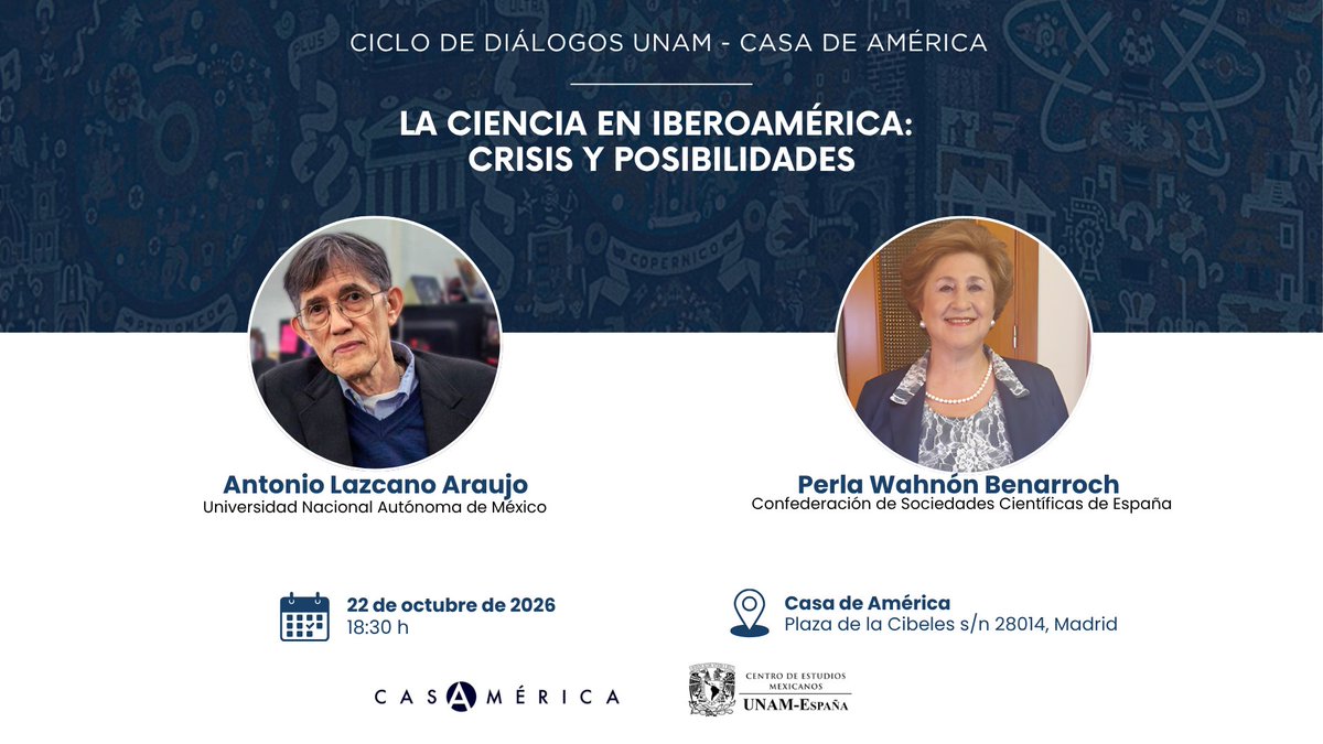 UNAMEspana's tweet photo. 🤔¿Qué papel juega la ciencia para enfrentar desafíos contemporáneos como el cambio climático, la transformación energética o las pandemias?🤔 ¿cómo se puede enfrentar el auge de la negación a la evidencia científica y el ataque al conocimiento y a las universidades? 👇
🧵[1/3] https://t.co/wx23iSDwGF