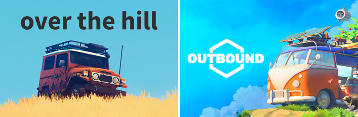 OutboundTheGame's tweet photo. What's better than exploration in the wilderness? Exploration in the wilderness on wheels! 🚐🚗

Congratulations to our friends at @funselektor on the launch of Over The Hill ^^ 

You can grab both games now at -11% bundle!! 🧡
https://t.co/o90F72fOwy https://t.co/JwPibG5cDm