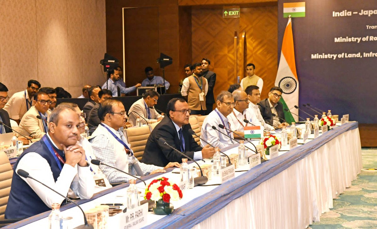 MORTHIndia's tweet photo. The 12th Session of the India–Japan Joint Working Group on Roads and Road Transportation Sector was successfully held on 15 October 2026 at Bharat Mandapam, New Delhi.

Discussions focused on advanced construction technologies, bridge and tunnel engineering, sustainable infrastructure and digital innovations, fostering the exchange of technical expertise and best practices.

The meeting reaffirmed both nations’ commitment to safe, sustainable and technology-driven road infrastructure, aligned with the vision of Viksit Bharat @ 2047.

 #IndiaJapanRelations #RoadInfrastructure #ViksitBharat2047