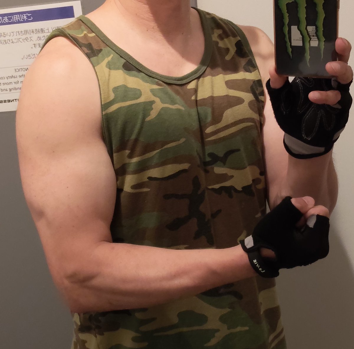 takaonamae's tweet photo. Xで拝見するトレーニーの方には全く及ばないが、半年前からコンスタントにケーブルプレスダウンを続けていたら腕が逞しくなった（過去比）。これに味をしめて今日からロシアンツイストやカーフレイズを無理のない範囲で毎回やって、適宜成果をみていこうと思う。筋トレも仕事もPDCAが大事。
＃筋トレ　＃エニタイム