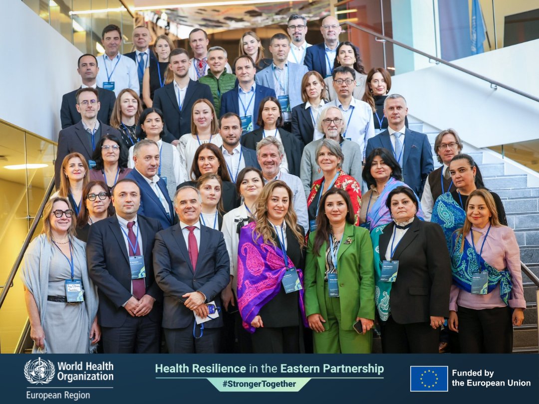 WHO_Europe's tweet photo. How can countries better plan for their future health workforce needs? 🩺

🇦🇲🇦🇿🇬🇪🇲🇩🇺🇦 Experts from 5 countries met in Copenhagen to turn data into action, with country-led plans for stronger, more resilient health systems.

🇪🇺 #HealthResilienceEaP

🔗 https://t.co/xvLcjNKY8v https://t.co/866Fih3PIJ