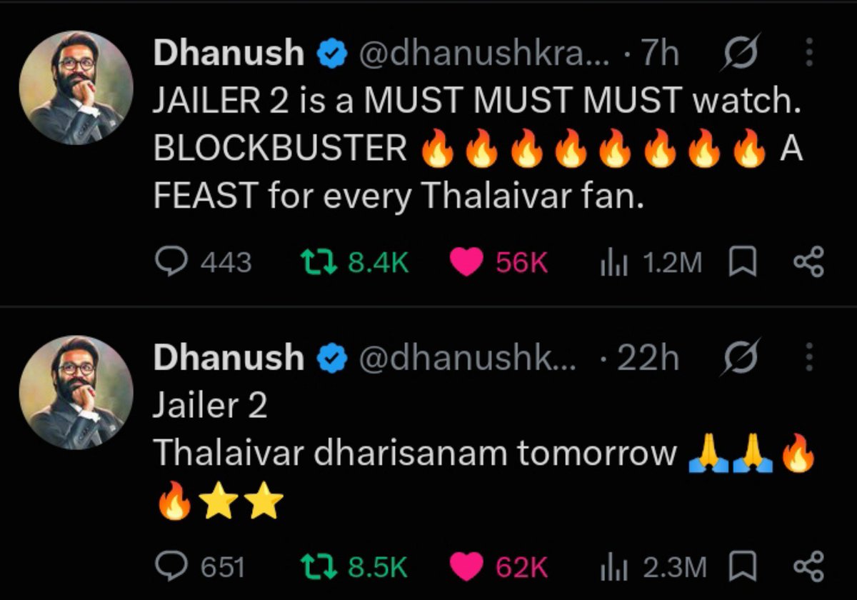 Yogace_Dfan's tweet photo. Rajini related tweets la tags eh illama tweet poda mattan. Bcoz he needed reach to prove his fanism and to stay in the limelight.

Whereas D tweets from the heart. Romba genuine ah irukkum as you can clearly see the difference. https://t.co/e0GaJKURpd