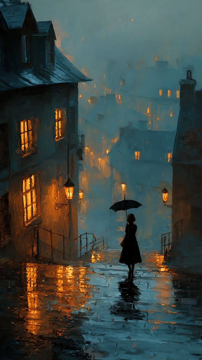 Sdrawbo's tweet photo. هدوء الليالي الماطرة ☔

بين أضواء النوافذ الدافئة وصوت قطرات المطر، تتنفس الشوارع القديمة هدوءها.. لحظة صمت تشبه السحر وسط برودة الليل. 🌧️✨

​#مطر #أجواء_شتوية #هدوء #فن_رقمي #شتاء #DigitalArt #RainyNight https://t.co/AZzZ3xi2aa