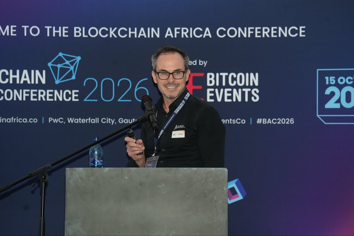 BitcoinEventsCo's tweet photo. Nicholas Allen, on building a digital-asset strategy that compounds live now. Arrel’s own platform: $3.5B+ orchestrated volume connecting custody, compliance &amp; liquidity in one layer. #BAC2026 https://t.co/0iwsNat5DT