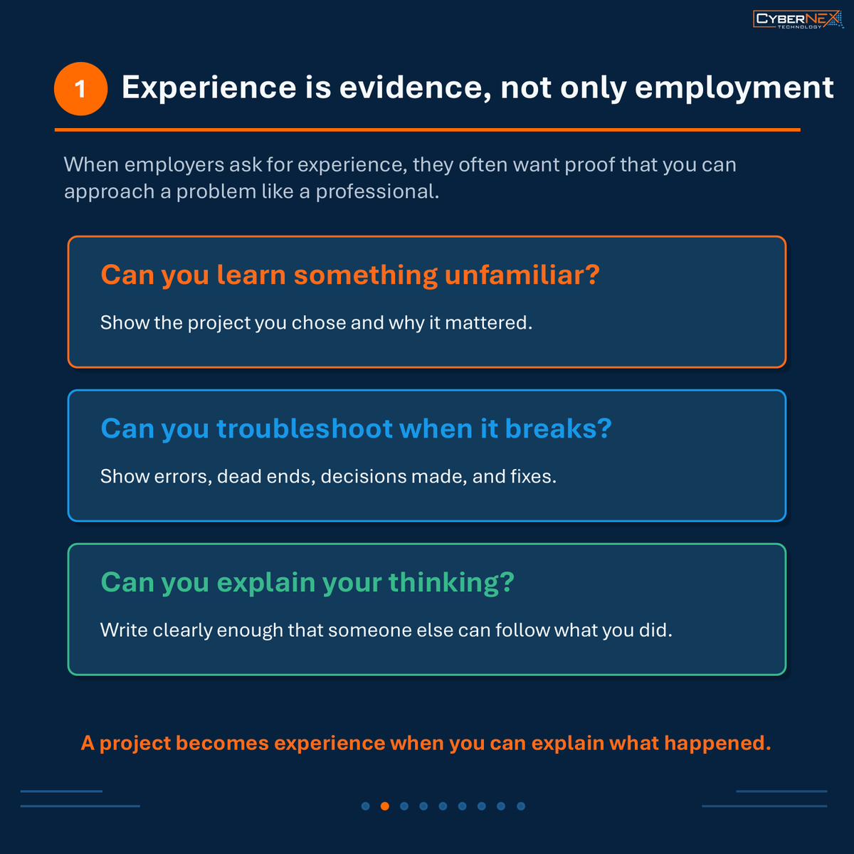cybernex's tweet photo. No cybersecurity job yet? Start building experience now.
#TechnicalDocumentation #ProjectBasedLearning #ResumeTips #CyberSecurity https://t.co/wyjRjYekZm