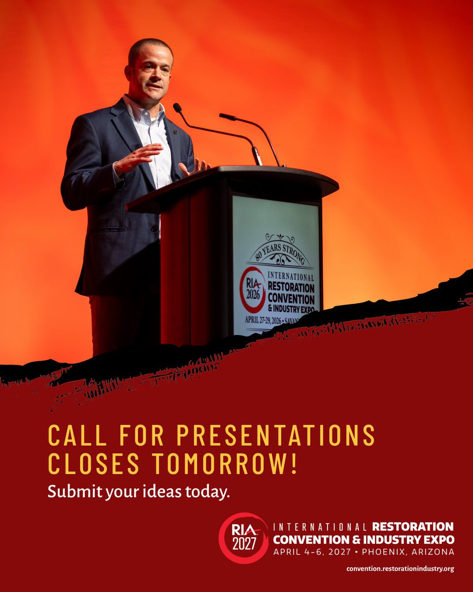 RIAtweets's tweet photo. Time is running out to submit for the RIA 2027 convention! The Call for Presentations closes tomorrow, October 16, so don't miss your final chance to share your expertise and submit. Submit here: https://t.co/oq0eg2rTuW https://t.co/TP5oSui2ux