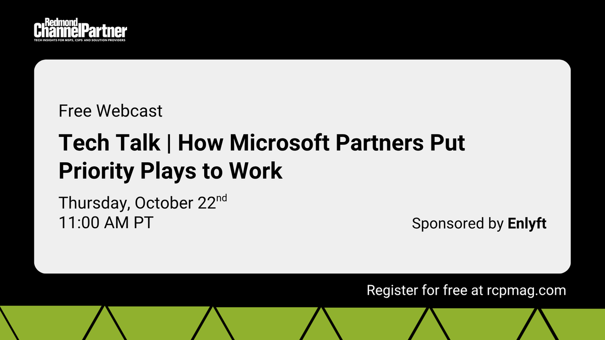RedmondPartner's tweet photo. How can Microsoft partners turn target accounts into actionable sales opportunities?

Join us and sponsor @EnlyftInc on Oct. 22 for this FREE Tech Talk webcast on operationalizing Microsoft Priority Plays.

Register now: https://t.co/Juzk2Dn7ZE

#SalesEnablement #AIinSales https://t.co/xalMxHGhXd