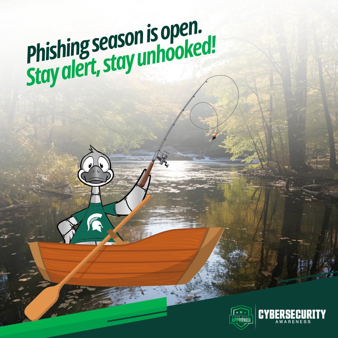 TechAtMSU's tweet photo. Phishing is not limited to email. Suspicious links and requests can arrive by text, phone, or collaboration tools. A few seconds of verification can prevent a much bigger problem. https://t.co/qwfGsuWxUb https://t.co/5XU1uPwimB